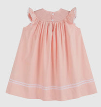 Load image into Gallery viewer, Light Pink Easter Bunny Smocked Bishop Dress
