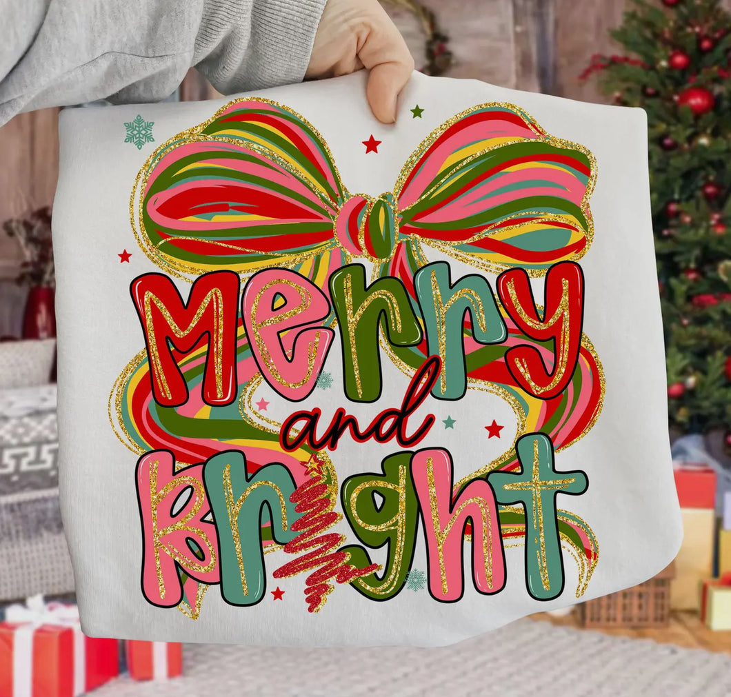 Merry and Bright Shirt, Preppy Merry Christmas