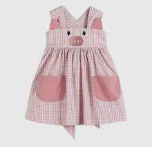 Load image into Gallery viewer, Rose Gingham Little Piggy Sleeveless A-Line Dress
