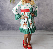 Load image into Gallery viewer, Moose Christmas Dress-size10
