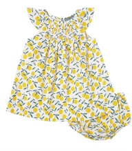 Load image into Gallery viewer, Yellow Lemons Smocked Dress Set - Image #3
