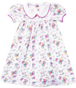 Girl Pima Cotton Birthday Dress - Image #1