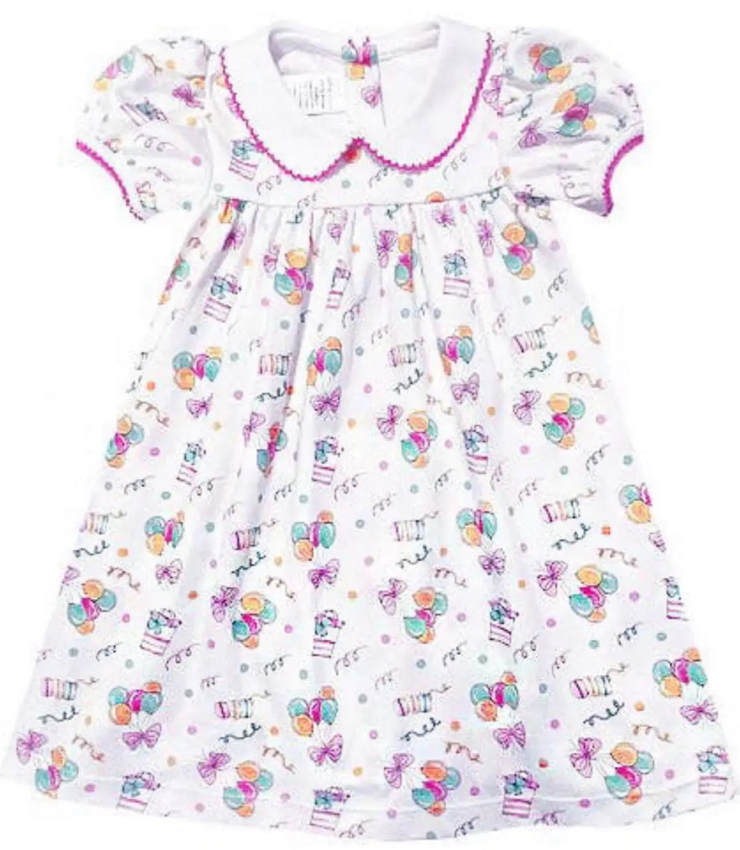 Girl Pima Cotton Birthday Dress - Image #1