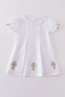 Premium cross embroidery dress