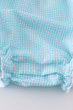 Load image into Gallery viewer, Premium mint bunny egg embroidery gingham bubble
