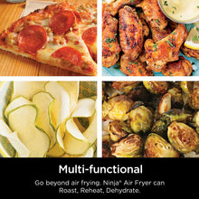 Load image into Gallery viewer, Ninja Air Fryer, Roast, Bake, Air Fry, Roast, Broil, Reheats, &amp; Dehydrates, 4-in-1, Fries, Frozen Food, Veggies, and Juicy Meat, Less Oil, Easy Meals, Healthy Meals, Compact, 4 QT, Grey, AF101
