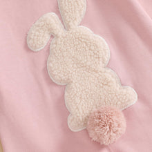 Load image into Gallery viewer, Easter Baby Boy Girl Outfit Embroidery Bunny Rompers Bunny Tail Jumpsuit Unisex Newborn Infant Easter Clothes (Pink, 0-3 Months)
