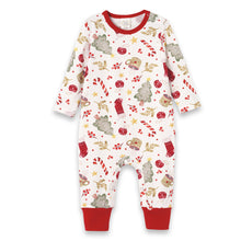 Load image into Gallery viewer, Baby Holiday Bamboo Romper – Christmas Print One-Piece - Noel

