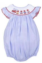 Load image into Gallery viewer, Train of Love Smocked Baby Bubble - Image #1
