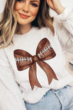 Load image into Gallery viewer, Coquette Football Bow Graphic Fleece Sweatshirts - Image #3
