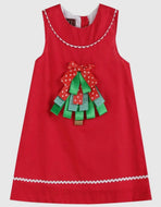 Ribbon Christmas Tree Yoke Dress - Image #1