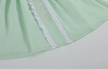 Load image into Gallery viewer, Green Seersucker Easter Bunny
Ruffle Dress
