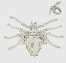 Load image into Gallery viewer, Halloween Jeweled Spider Stretch Ring
