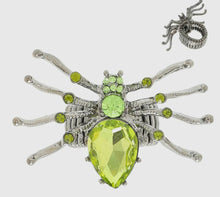 Load image into Gallery viewer, Halloween Jeweled Spider Stretch Ring
