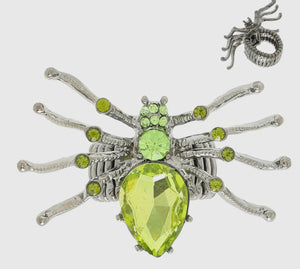 Halloween Jeweled Spider Stretch Ring