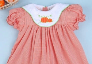 Thanksgiving Pumpkin Little Girl Dress