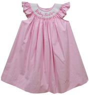 Baby Sister Smocked Pink Check
Seersucker Angel Wing Bishop - Image #1