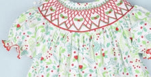 Load image into Gallery viewer, Christmas Floral Printed Smocked Dress - Image #2
