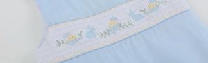 Light Blue Easter Smocked Shortalls