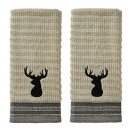 SKL Home Aspen Lodge Hand Towel Set, Cotton, Wheat Small