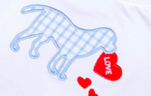 Load image into Gallery viewer, Valentine Boy Heart and Dog Applique Short Set
