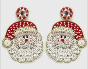 Santa Beaded Earrings