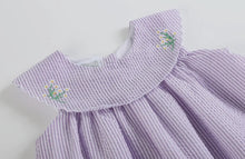 Load image into Gallery viewer, Lavender Fuzzy Chick and Flowers
Collared Dress
