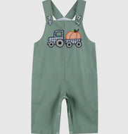 Green Pumpkin Tractor Overalls