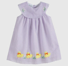 Load image into Gallery viewer, Lavender Fuzzy Chick and Flowers
Collared Dress
