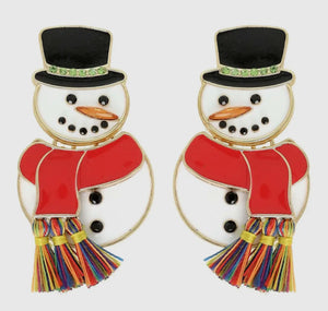 Tassel Scarf Snowman
Christmas Earrings