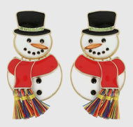 Tassel Scarf Snowman
Christmas Earrings