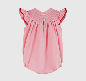 Preorder by 9/30-Pink Heart Valentine Smocked Bishop Dress-Ships by 12/28