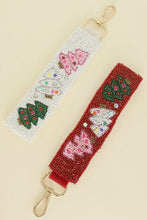 Load image into Gallery viewer, Christmas Tree Trio Jeweled Key Chain
