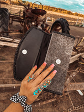 Load image into Gallery viewer, The Hazy Elva Wallet (Black Leather ) a Haute Southern Hyde by Beth Marie Exclusive

