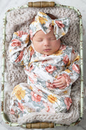 Botanical Ecru Baby Gown