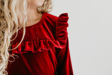 Load image into Gallery viewer, Burgundy Velvet Pant Set
