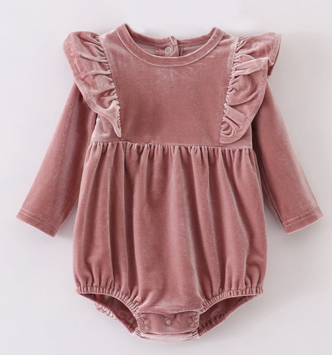 Premium Sand velvet ruffle bubble