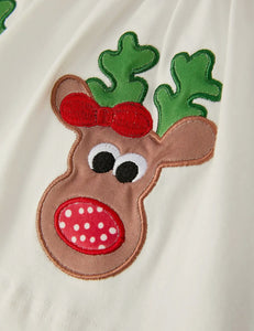 Christmas Toddler Girls Reindeer
Applique Long Sleeve Top and Flared
Pants Set