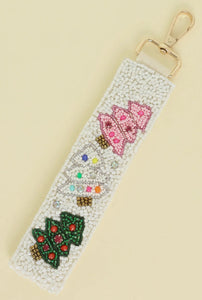 Christmas Tree Trio Jeweled Key Chain