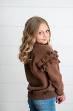 Load image into Gallery viewer, Chocolate Ruffle Sweater
