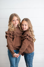 Load image into Gallery viewer, Chocolate Ruffle Sweater
