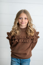 Load image into Gallery viewer, Chocolate Ruffle Sweater
