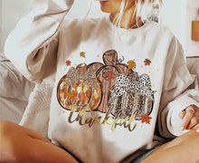 Load image into Gallery viewer, Thankful Gold Glitter Shirt,  Thanksgiving Pumpkin
