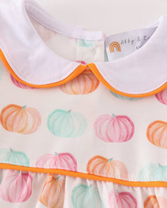 Pumpkin print girl bubble