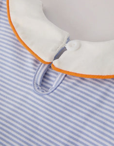 Fall Thanksgiving and Halloween Lapel Stripe Pumpkin Applique Bow Girls Dress-Ships 10/15