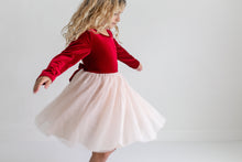Load image into Gallery viewer, Red Velvet Tulle Dress
