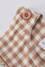 Load image into Gallery viewer, Christmas Vintage-Style Plaid Embroidered Gingerbread and Bows Boy Romper

