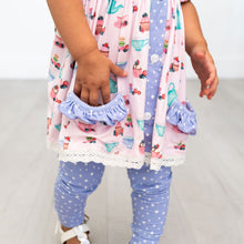 Load image into Gallery viewer, Lillian&#39;s Garden Tea Party Short Sleeve Peplum + Legging Set
