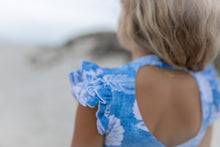 Load image into Gallery viewer, Grace Denim Floral Open Back One Piece Swimsuit
