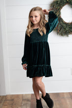 Load image into Gallery viewer, Dark Green Velvet Dress
